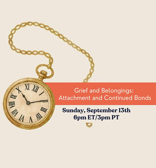 Grief and Belongings webinar graphic